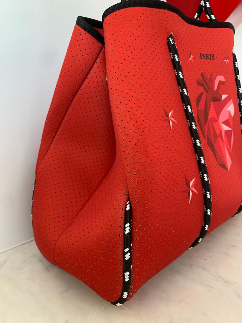 Heart Tote Stars Red